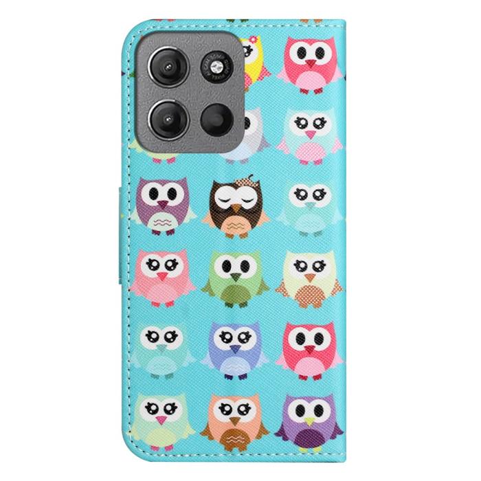 Bild 5,  Motorola Moto G86 Power/G86 5G Fodral Läder Ugglor - Teknikhallen.se