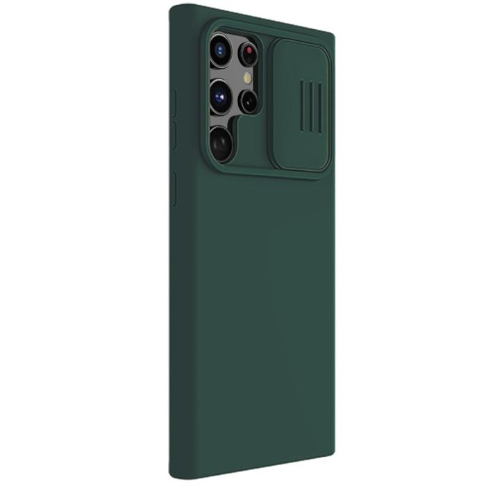 Bild 6, NILLKIN NILLKIN Samsung Galaxy S22 Ultra Skal CamShield Liquid Grön - Teknikhallen.se