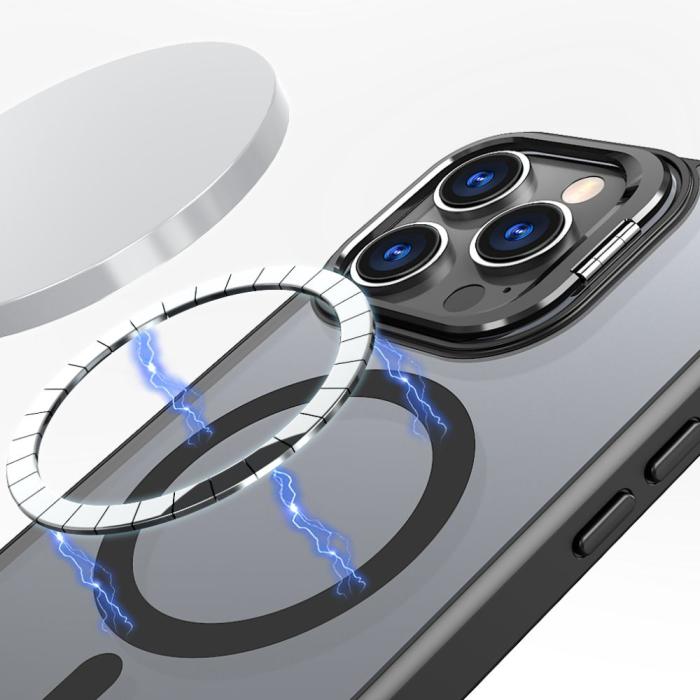 Bild 3, Tech-Protect Tech-Protect iPhone 16 Pro Skal MagSafe MagStand Matt Svart - Teknikhallen.se