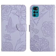  Motorola Moto G22 Fodral Fj&auml;ril/Pion pr&auml;glad Lila - Teknikhallen.se