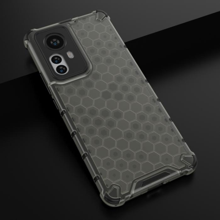 Bild 2,  Xiaomi 12 Pro Skal Hybrid Honeycomb Svart - Teknikhallen.se