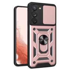  Samsung Galaxy S23 Plus Skal Ring CamShield Hybrid Ros&eacute;guld - Teknikhallen.se
