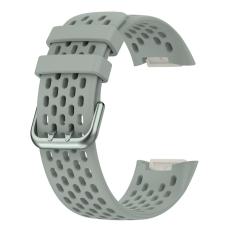  Fitbit Charge 6 / 5 Armband Silikon Ih&aring;ligt Gr&aring; - Teknikhallen.se