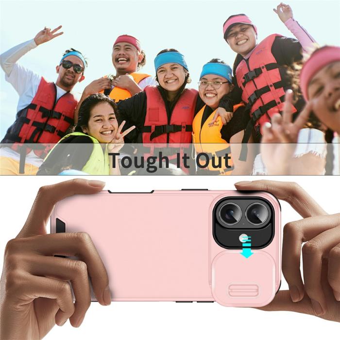 Bild 6,  iPhone 17 Skal Hybrid Armor CamCover Rosa - Teknikhallen.se