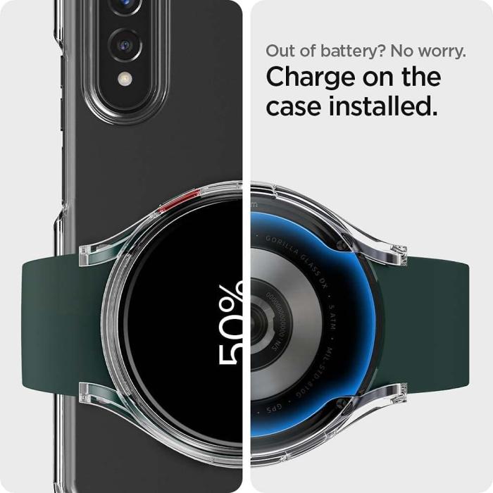 Bild 2, Spigen Spigen Galaxy Watch 4/5 44 mm Skal Ultra Hybrid Transparent - Teknikhallen.se