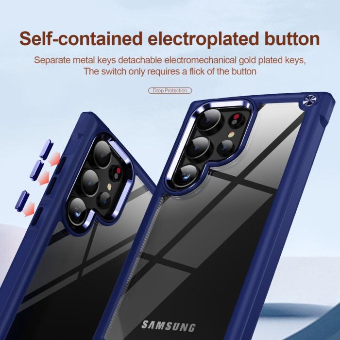 Bild 6,  Galaxy S24 Ultra Skal Shockproof Hybrid Armor Blå - Teknikhallen.se