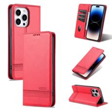 AZNS AZNS iPhone 14 Pro Fodral Flip L&auml;der R&ouml;d - Teknikhallen.se