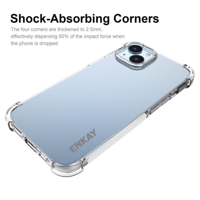 Bild 3, ENKAY ENKAY iPhone 14 Skal Shockproof TPU Transparent - Teknikhallen.se