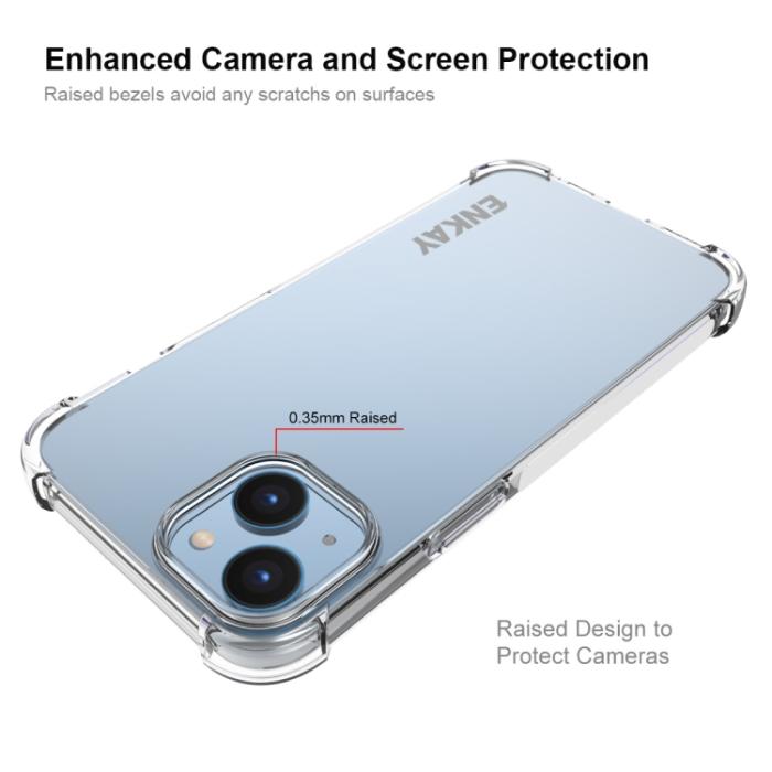 Bild 4, ENKAY ENKAY iPhone 14 Skal Shockproof TPU Transparent - Teknikhallen.se