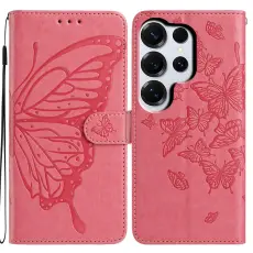  Samsung Galaxy S26 Ultra Fodral Fj&auml;ril Tryck Rosa - Teknikhallen.se