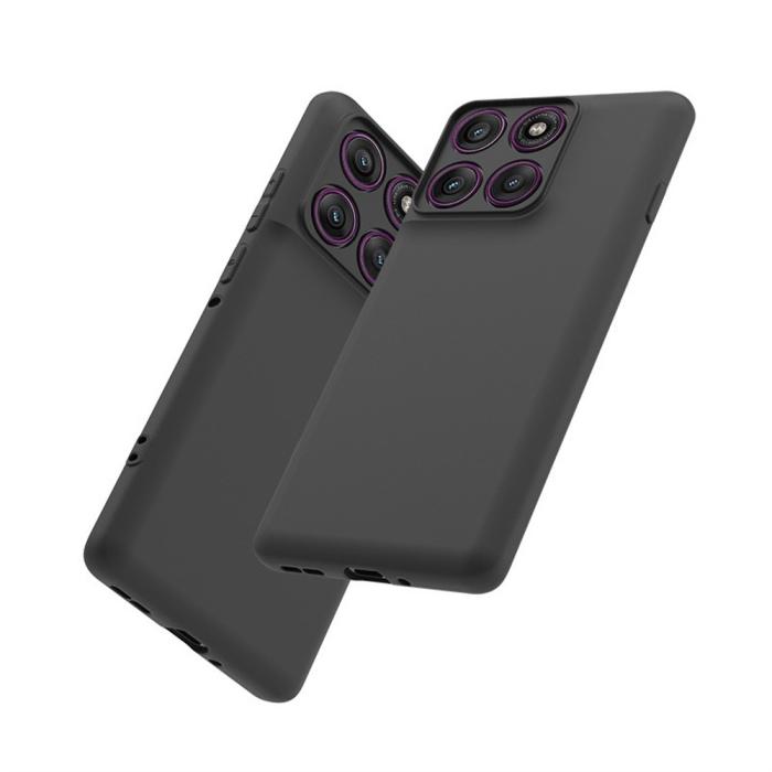 Bild 3,  Motorola Edge 60 Pro Skal TPU Slim Matt Svart - Teknikhallen.se
