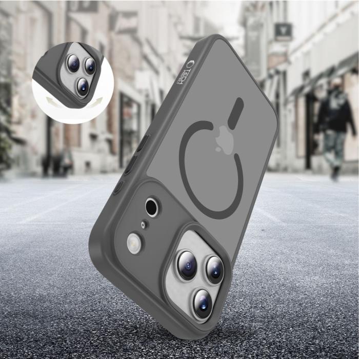 Bild 6, Tech-Protect Tech-Protect iPhone 17 Pro Max Skal MagSafe MagMat Crayon Grey - Teknikhallen.se
