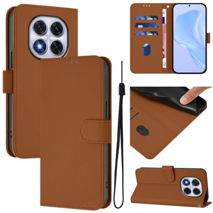 Bild 2,  Xiaomi Redmi Note 14 Pro/Pro Plus 5G Fodral Läder Brun - Teknikhallen.se