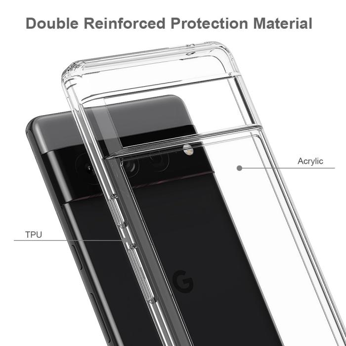 Bild 2,  Google Pixel 7 Pro Skal Akryl/TPU Transparent - Teknikhallen.se