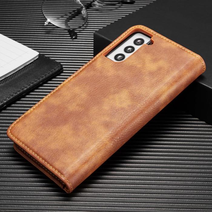 Bild 2, DG.MING Samsung Galaxy S21 - DG.MING 2in1 Magnet Fodral - Brun - Teknikhallen.se