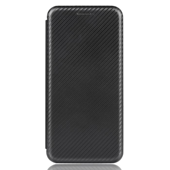Bild 2,  iPhone 13 Pro - Kolfiber Textur Flip Fodral - Svart - Teknikhallen.se