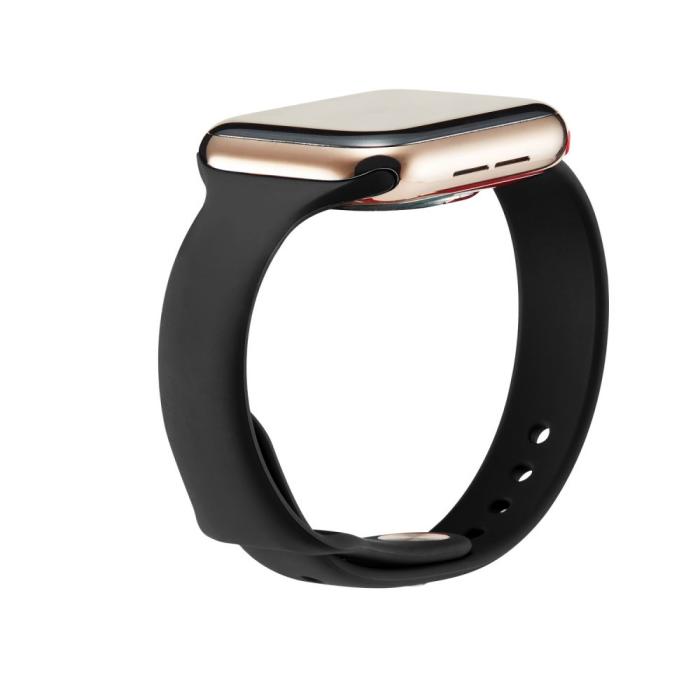 Bild 3,  Silikon Armband Apple Watch 38/40/41/42 mm - Svart - Teknikhallen.se