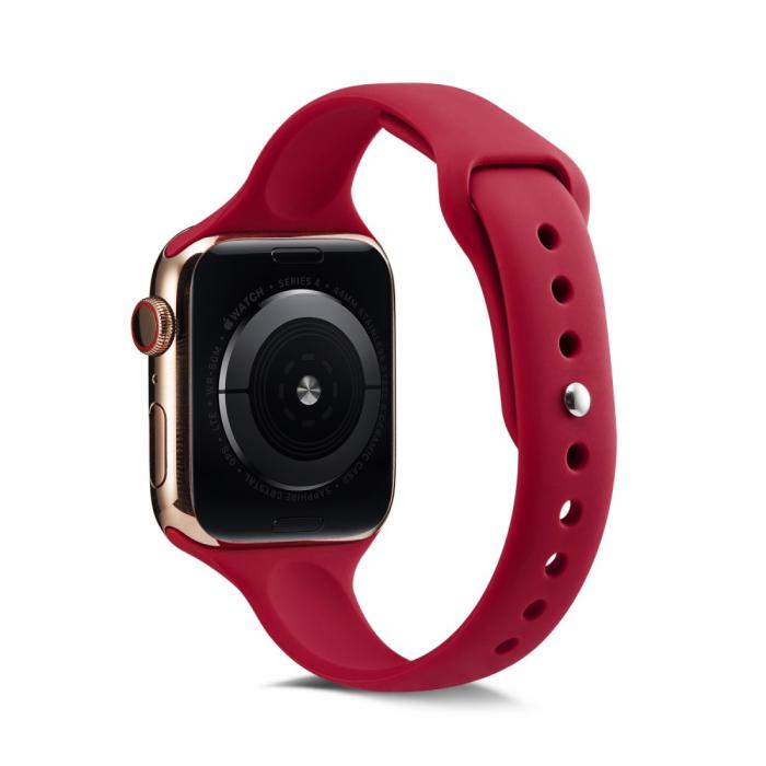 Bild 2,  Silikon Armband Apple Watch 38/40/41/42 mm - Röd - Teknikhallen.se
