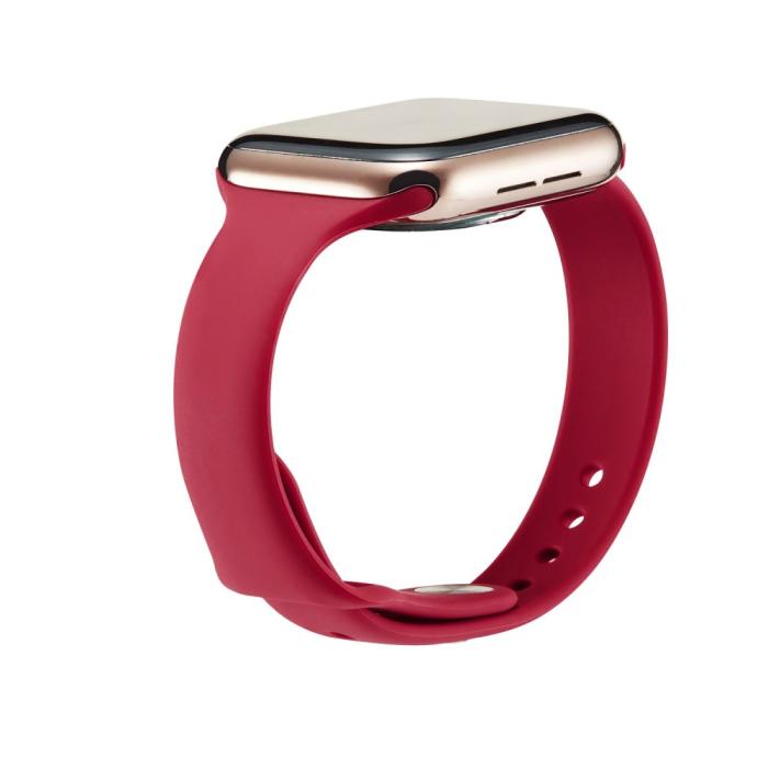 Bild 3,  Silikon Armband Apple Watch 38/40/41/42 mm - Röd - Teknikhallen.se