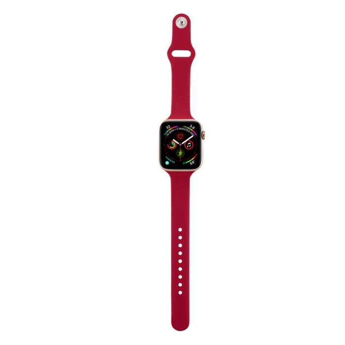 Bild 4,  Silikon Armband Apple Watch 38/40/41/42 mm - Röd - Teknikhallen.se