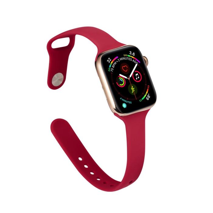 Bild 5,  Silikon Armband Apple Watch 38/40/41/42 mm - Röd - Teknikhallen.se