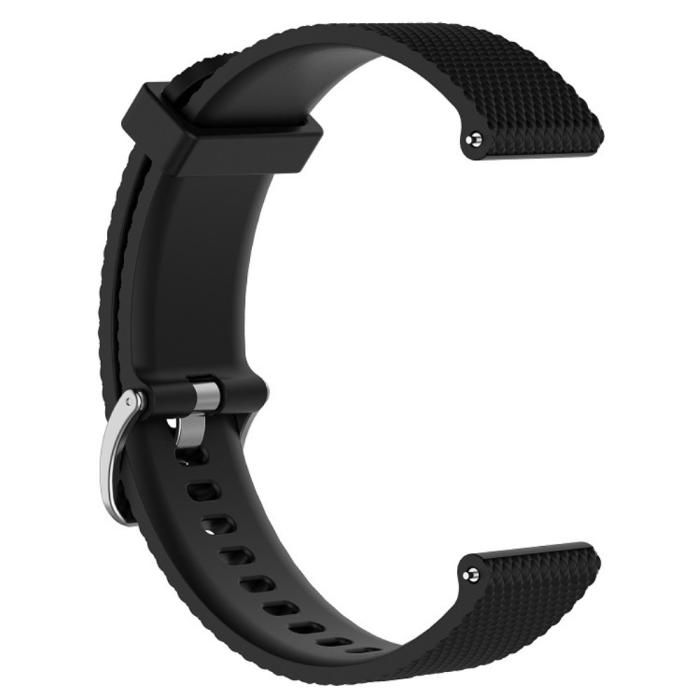 Bild 3,  Diamond Silikon Armband För Smartwatch - Svart (22mm) - Teknikhallen.se