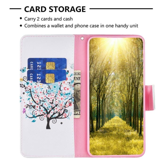 Bild 3,  Samsung Galaxy A14 4G/5G Fodral Med Tryck Blommigt Träd - Teknikhallen.se