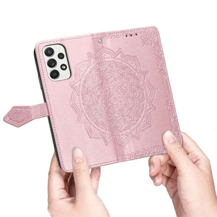 Bild 6,  Samsung Galaxy A53 5G Fodral Mandala Läder Roséguld - Teknikhallen.se