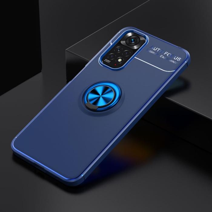 Bild 2,  Xiaomi Redmi Note 11 4G Skal Ring Blå - Teknikhallen.se