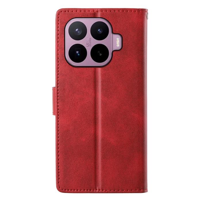 Bild 5,  Xiaomi 17T Pro Fodral Läder Röd - Teknikhallen.se