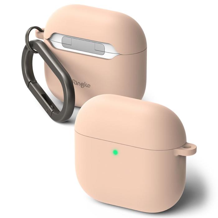 Bild 2, Ringke Ringke AirPods 4 Skal Silikon Pink Sand - Teknikhallen.se