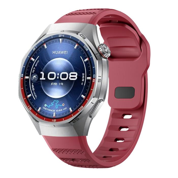 Bild 3,  Huawei Watch GT 6 Pro 46 mm Armband AeroSilicone Vinröd - Teknikhallen.se