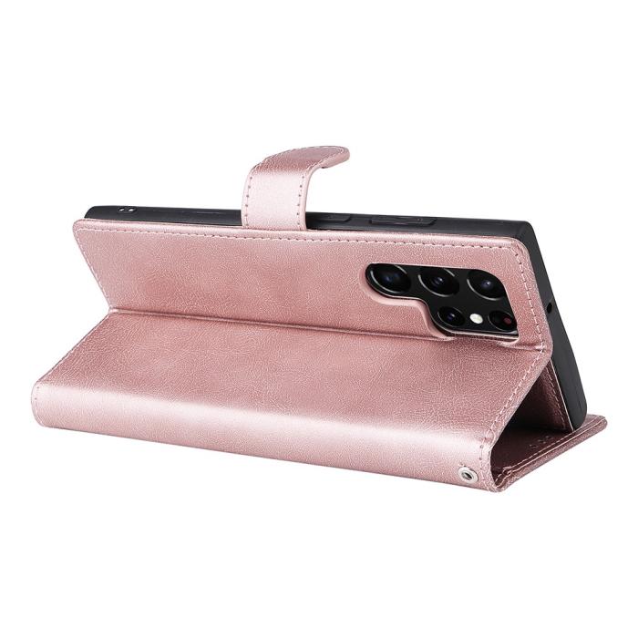 Bild 5,  Samsung Galaxy S22 Ultra Fodral 2in1 Magnet Roséguld - Teknikhallen.se