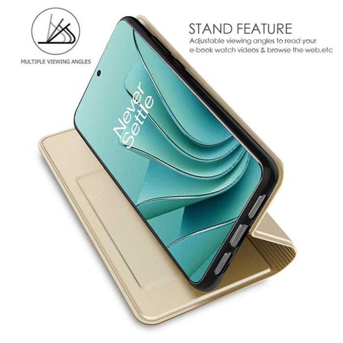 Bild 2,  OnePlus Nord 5 5G Fodral Flip Läder Guld - Teknikhallen.se