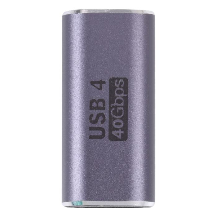Bild 2,  USB-C Hane - USB-C Hona Adapter Elbow USB 4.0 Aluminium Blå - Teknikhallen.se