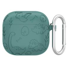  AirPods 4 Skal Med Dinosaurie Motiv Silikon M&ouml;rk Gr&ouml;n - Teknikhallen.se