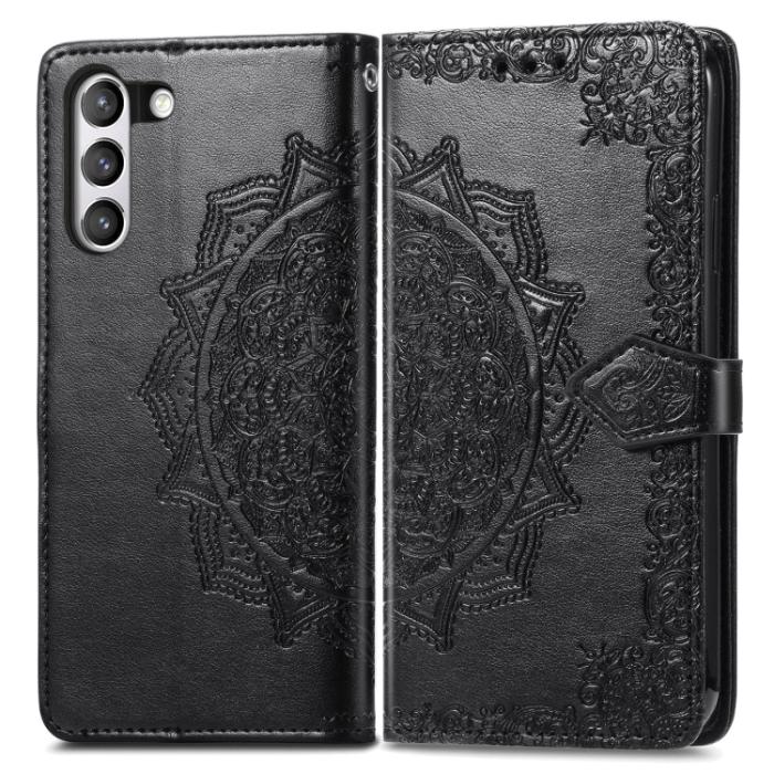 Bild 2,  Samsung Galaxy S21 FE Fodral Mandala Flower Svart - Teknikhallen.se