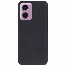  Motorola Moto G04 4G/G24 4G Retro L&auml;der Skal Svart - Teknikhallen.se