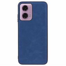  Motorola Moto G04 4G/G24 4G Retro L&auml;der Skal Bl&aring; - Teknikhallen.se