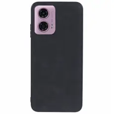  Motorola Moto G04 4G/G24 4G Retro L&auml;der Skal Svart - Teknikhallen.se