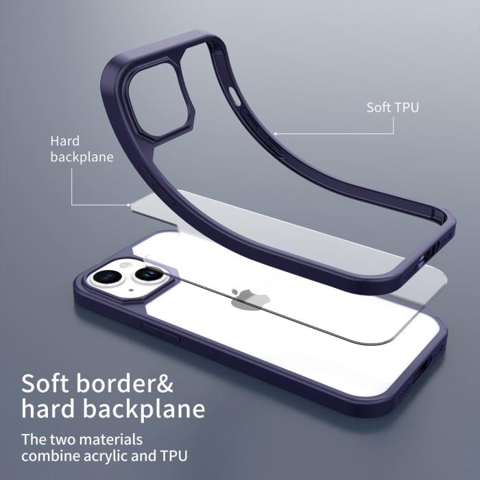 Bild 6, LEEU DESIGN LEEU DESIGN iPhone 15 Plus Skal Hybrid Blå - Teknikhallen.se