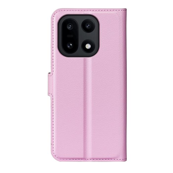 Bild 3,  OnePlus 15 Fodral Litchi Läder Ljus Rosa - Teknikhallen.se