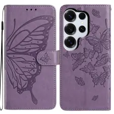  Samsung Galaxy S26 Ultra Fodral Fj&auml;ril Tryck Lila - Teknikhallen.se