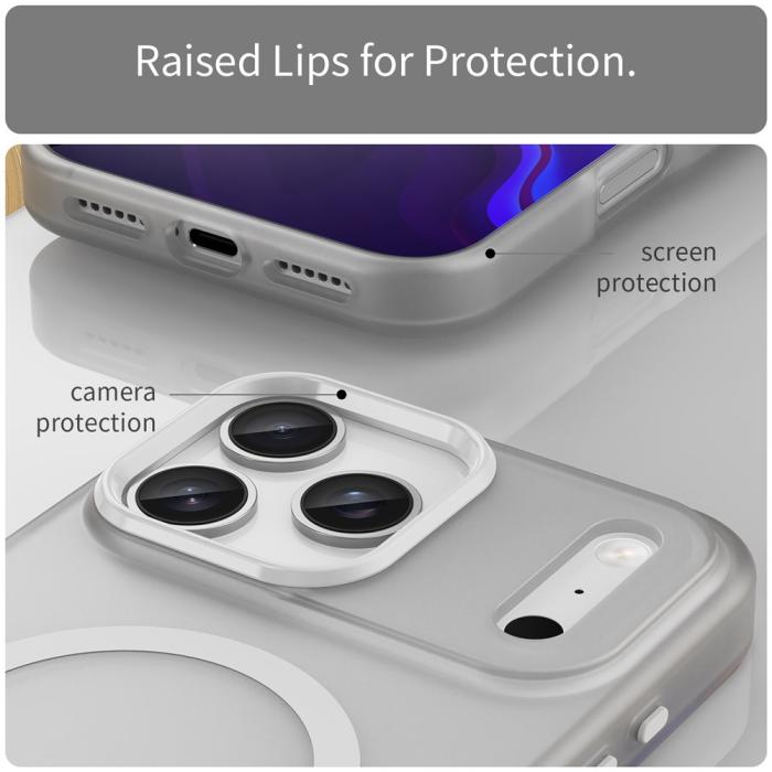 Bild 6,  iPhone 17 Pro Max Skal MagSafe Hybrid Vit - Teknikhallen.se
