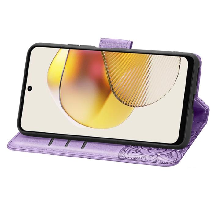 Bild 4,  Motorola Moto G73 5G Fodral Butterfly Lila - Teknikhallen.se