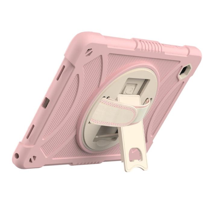 Bild 2,  Galaxy Tab A8 Skal Hybrid Shockproof Kickstand Rosa - Teknikhallen.se