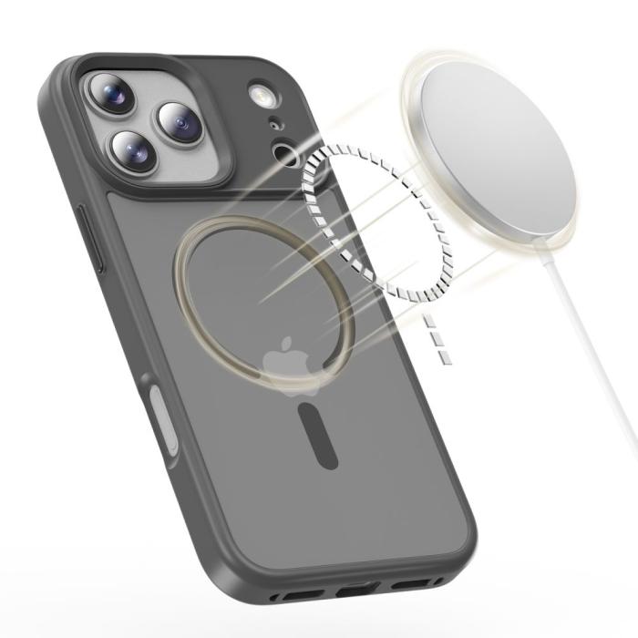 Bild 4, Tech-Protect Tech-Protect iPhone 17 Pro Skal MagSafe MagMat Crayon Grey - Teknikhallen.se
