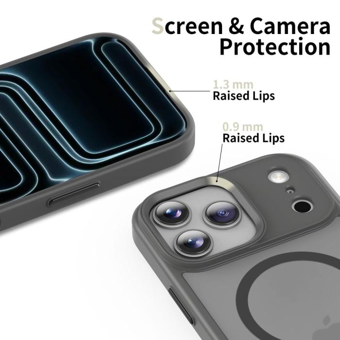Bild 5, Tech-Protect Tech-Protect iPhone 17 Pro Skal MagSafe MagMat Crayon Grey - Teknikhallen.se
