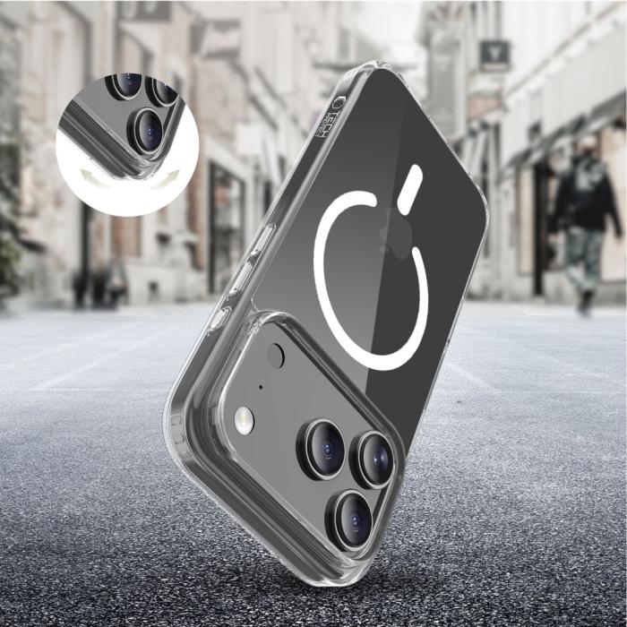 Bild 6, Tech-Protect Tech-Protect iPhone 17 Pro Max Skal MagSafe FlexAir Hybrid Clear - Teknikhallen.se