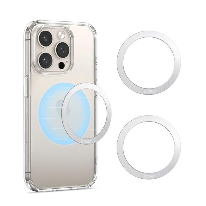 Bild 3, Tech-Protect Tech-Protect 2-PACK Magnetisk MagSafe Ring Silver - Teknikhallen.se